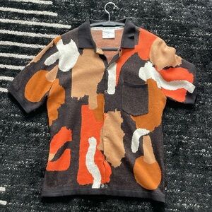 Percival button down jacquard shirt